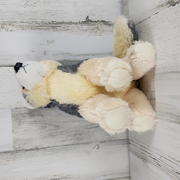 Aurora Wolf Stuffed Animal plush Wily Wolf tan and gray - Picture 6 of 10